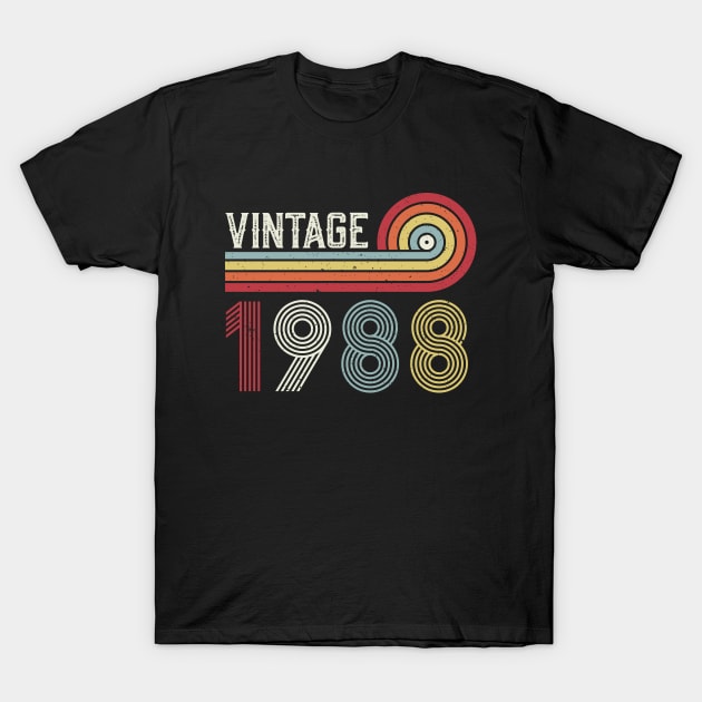 Vintage 1988 Retro Sunset T-Shirt by silentboy